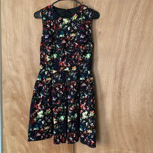 Abstract Fit and Flare Dress